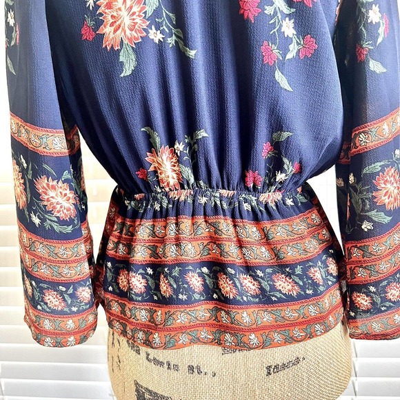 Anthropologie Flutter By Dance & Marvel Floral Off Shoulder Sz Small Blouse Top - Picture 7 of 13